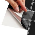 VidaXL Dekoracyjne naklejki 10 pcs Czarny 30 x 30 x 0,8 cm