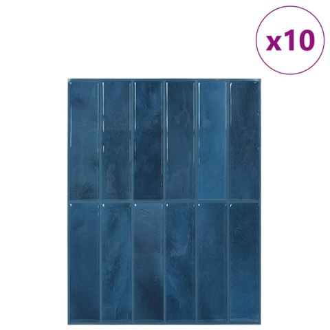 VidaXL Dekoracyjne naklejki 10 pcs Niebieski 29 x 22,9 x 0,8 cm