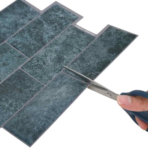 VidaXL Dekoracyjne naklejki 10 pcs Niebieskozielony