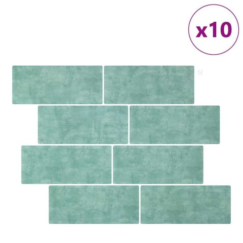 VidaXL Dekoracyjne naklejki 10 pcs Szary zielony 29,4 x 21,4 x 0,8 cm