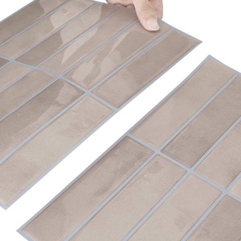 VidaXL Dekoracyjne naklejki 20 pcs Beżowa kawa 29 x 22,9 x 0,8 cm