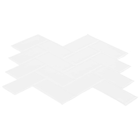 VidaXL Dekoracyjne naklejki 20 pcs Biały 30 x 30 x 0,8 cm