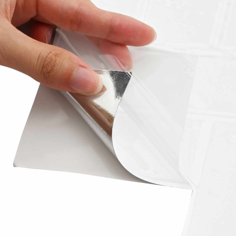 VidaXL Dekoracyjne naklejki 20 pcs Biały 30 x 30 x 0,8 cm
