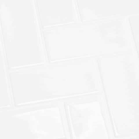 VidaXL Dekoracyjne naklejki 20 pcs Biały 30 x 30 x 0,8 cm