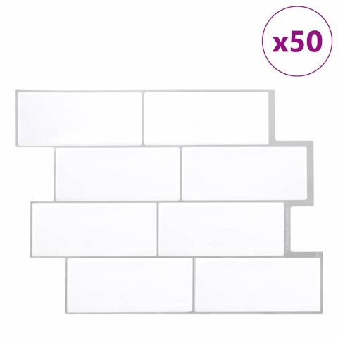 VidaXL Dekoracyjne naklejki 20 pcs Biały szary 29,4 x 21,4 x 0,8 cm