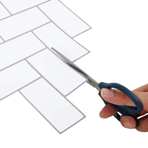 VidaXL Dekoracyjne naklejki 20 pcs Biały szary 30 x 30 x 0,8 cm