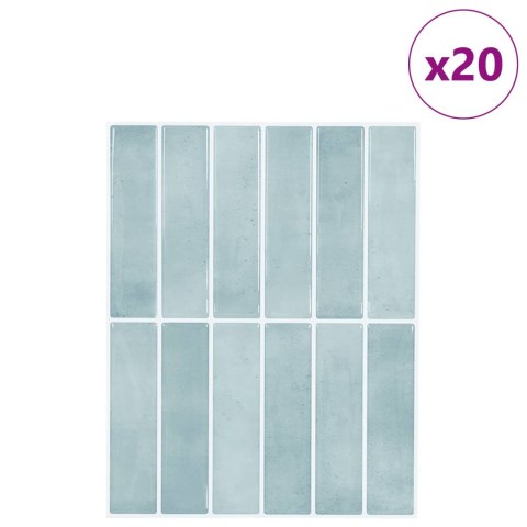 VidaXL Dekoracyjne naklejki 20 pcs Szary zielony 29 x 22,9 x 0,8 cm