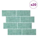 VidaXL Dekoracyjne naklejki 20 pcs Szary zielony 29,4 x 21,4 x 0,8 cm