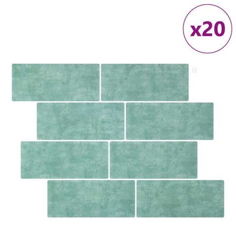 VidaXL Dekoracyjne naklejki 20 pcs Szary zielony 29,4 x 21,4 x 0,8 cm
