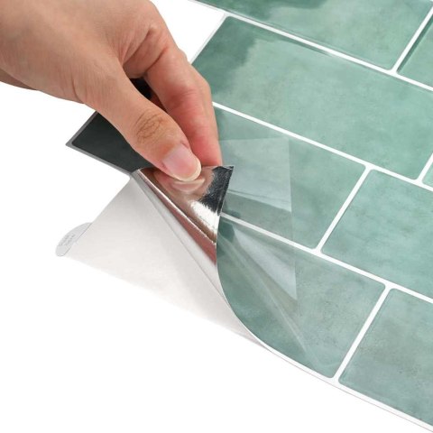 VidaXL Dekoracyjne naklejki 20 pcs Szary zielony 29,4 x 21,4 x 0,8 cm