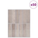 VidaXL Dekoracyjne naklejki 50 pcs Beżowa kawa 29 x 22,9 x 0,8 cm