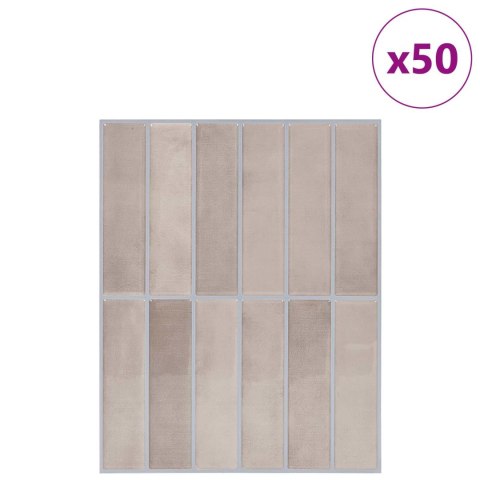 VidaXL Dekoracyjne naklejki 50 pcs Beżowa kawa 29 x 22,9 x 0,8 cm