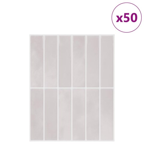 VidaXL Dekoracyjne naklejki 50 pcs Beżowy 29 x 22,9 x 0,8 cm