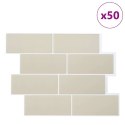VidaXL Dekoracyjne naklejki 50 pcs Beżowy 29,4 x 21,4 x 0,8 cm