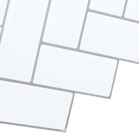 VidaXL Dekoracyjne naklejki 50 pcs Biały szary 30 x 30 x 0,8 cm