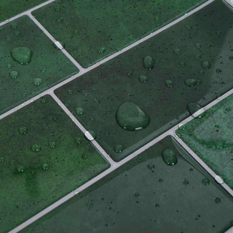 VidaXL Dekoracyjne naklejki 50 pcs Ciemna zieleń 29,4 x 21,4 x 0,8 cm