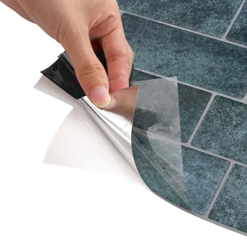 VidaXL Dekoracyjne naklejki 50 pcs Niebieskozielony