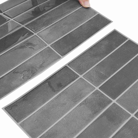 VidaXL Dekoracyjne naklejki 50 pcs Szary 29 x 22,9 x 0,8 cm