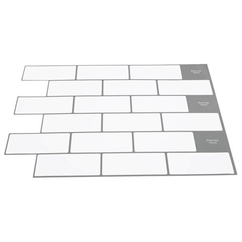 VidaXL Kafelka subway 10 pcs Biały szary 30,5 x 30,5 cm