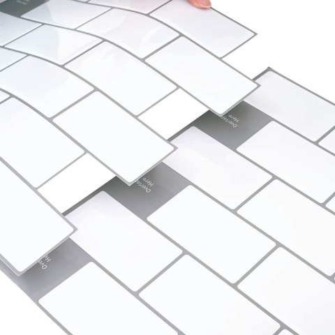 VidaXL Kafelka subway 10 pcs Biały szary 30,5 x 30,5 cm