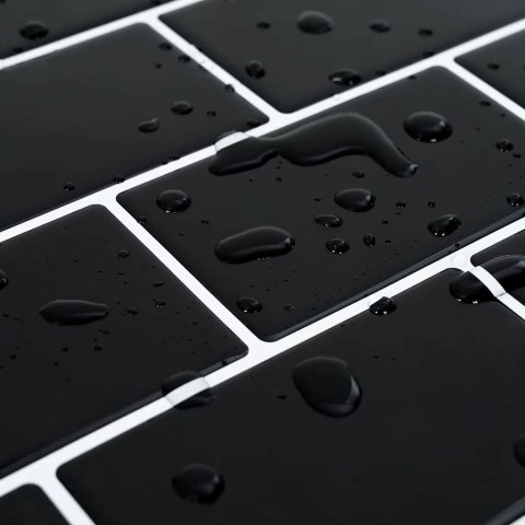 VidaXL Kafelka subway 10 pcs Czarny 30,5 x 30,5 cm Poliuretan i PET