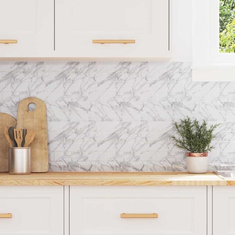 VidaXL Kafelka subway 20 pcs Biały marmur 30,5 x 30,5 cm