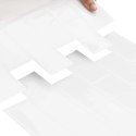 VidaXL Kafelka subway 50 pcs Biały 30,5 x 30,5 cm Poliuretan i PET