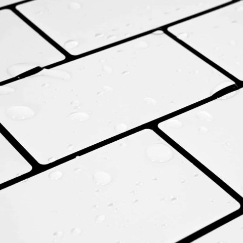 VidaXL Kafelka subway 50 pcs Biały czarny 30,5 x 30,5 cm