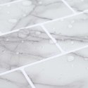 VidaXL Kafelka subway 50 pcs Biały marmur 30,5 x 30,5 cm