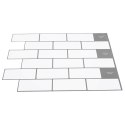 VidaXL Kafelka subway 50 pcs Biały szary 30,5 x 30,5 cm