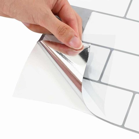 VidaXL Kafelka subway 50 pcs Biały szary 30,5 x 30,5 cm