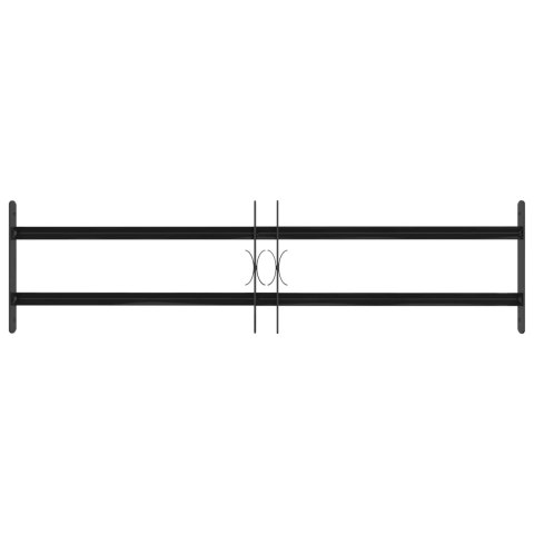VidaXL Kratka Okienna Czarny 115 x 30 cm Stal malowana proszkowo