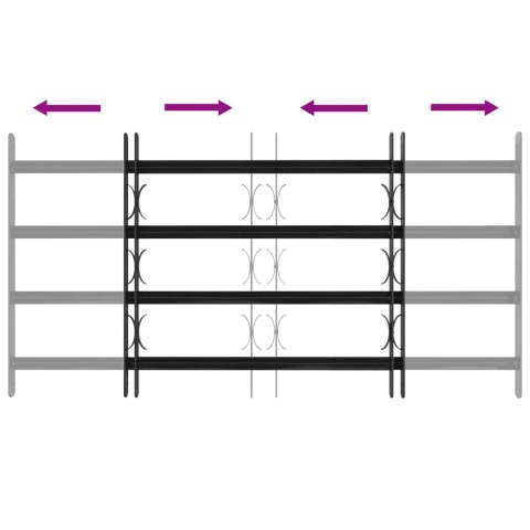 KRATKA OKIENNA CZARNY 115X60CM STAL MALOWANA PROSZKOWO