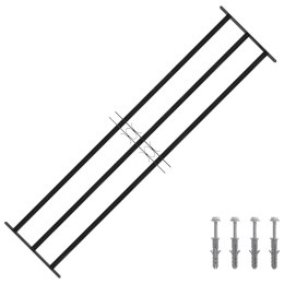 VidaXL Kratka Okienna Czarny 174 x 45 cm Stal malowana proszkowo