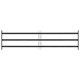 VidaXL Kratka Okienna Czarny 174 x 45 cm Stal malowana proszkowo