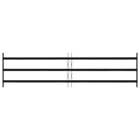 VidaXL Kratka Okienna Czarny 174 x 45 cm Stal malowana proszkowo