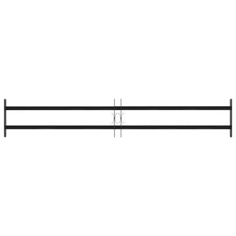 VidaXL Kratka Okienna Czarny 176 x 30 cm Stal malowana proszkowo