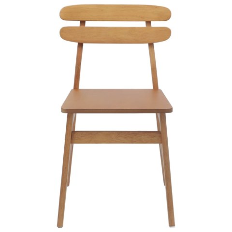 KRZESŁO JADALNIANE 2 SZT NATURALNY DREWNO GUMOWE