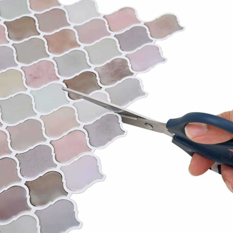 VidaXL Dekoracyjne naklejki 10 pcs Beżowy 27 x 27 x 0.8 cm