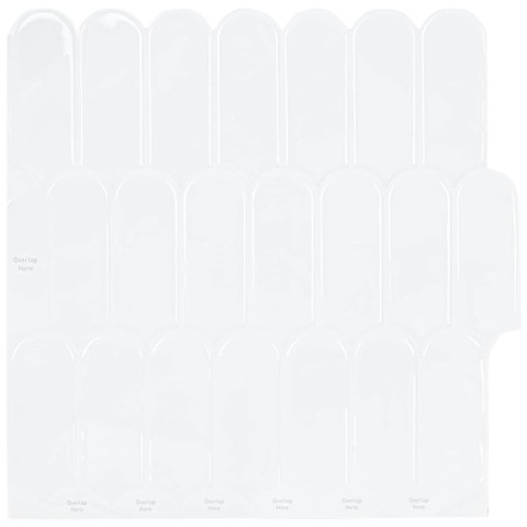 VidaXL Dekoracyjne naklejki 10 pcs Biały 30 x 30 x 0,8 cm