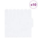 VidaXL Dekoracyjne naklejki 10 pcs Biały 30 x 30 x 0,8 cm