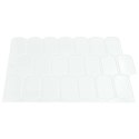 VidaXL Dekoracyjne naklejki 10 pcs Biały 30 x 30 x 0,8 cm