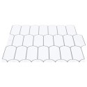 VidaXL Dekoracyjne naklejki 10 pcs Biały szary 30 x 30 x 0,8 cm