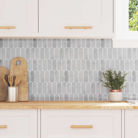VidaXL Dekoracyjne naklejki 10 pcs Marmur szary 30 x 30 x 0,8 cm