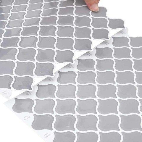 VidaXL Dekoracyjne naklejki 10 pcs Szary 27 x 27 x 0.8 cm