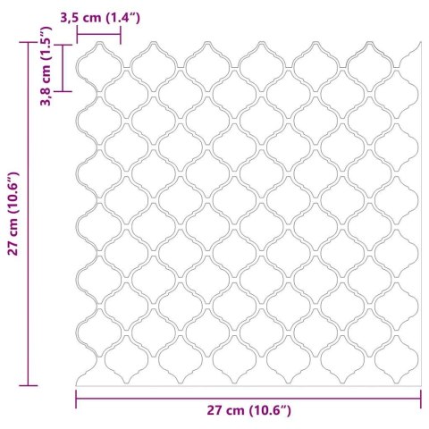 VidaXL Dekoracyjne naklejki 20 pcs Beżowy 27 x 27 x 0.8 cm