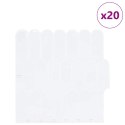 VidaXL Dekoracyjne naklejki 20 pcs Biały 30 x 30 x 0,8 cm