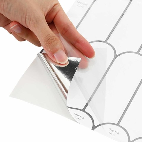 VidaXL Dekoracyjne naklejki 20 pcs Biały szary 30 x 30 x 0,8 cm