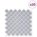 VidaXL Dekoracyjne naklejki 20 pcs Szary 27 x 27 x 0.8 cm