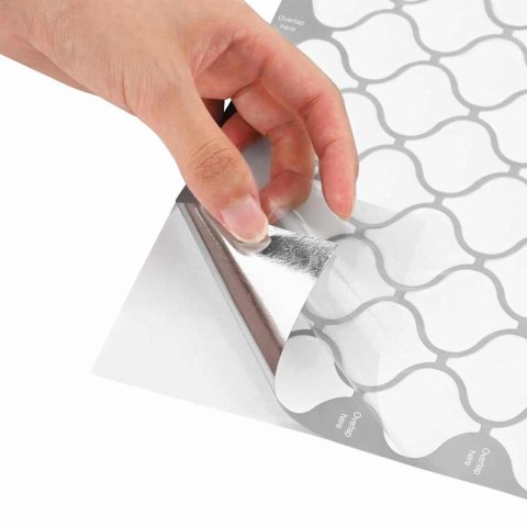 VidaXL Dekoracyjne naklejki 50 pcs Biały 27 x 27 x 0.8 cm